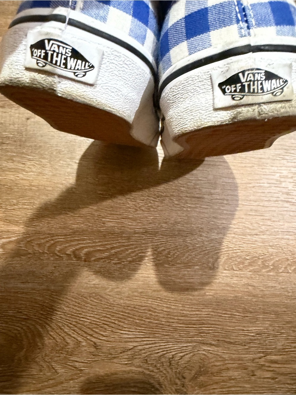 Vans Authentic Blue White Gingham Check Canvas Sneakers Men’s 6 Women’s 7.5 - Picture 5 of 11